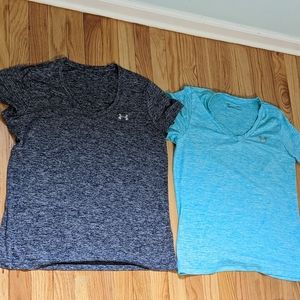 Set of 2 Under Armour Women's Heat Gear Loose Fit Size Large VGUC